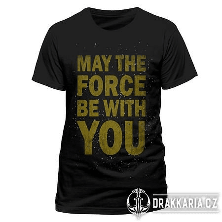 STAR WARS - MAY THE FORCE BE WITH YOU, ČERNÉ UNISEX TRIČKO