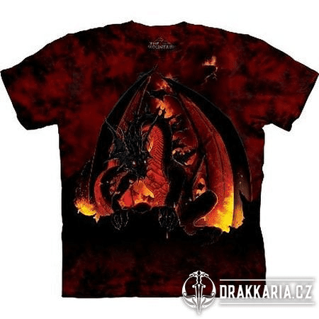 FIREBALL DRAGON, DRAK, THE MOUNTAIN, FANTASY TRIČKO S DRAKEM