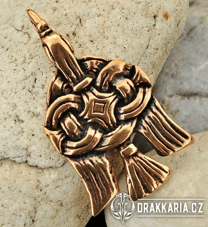 VIKINSKÝ HAVRAN, JAROSLAV, RUSKO, 10. STOLETÍ, BRONZOVÝ AMULET