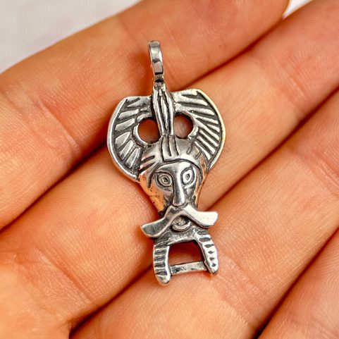ODIN, STŘÍBRNÝ PŘÍVĚSEK, REPLIKA Z RIBE, DÁNSKO, AG 925