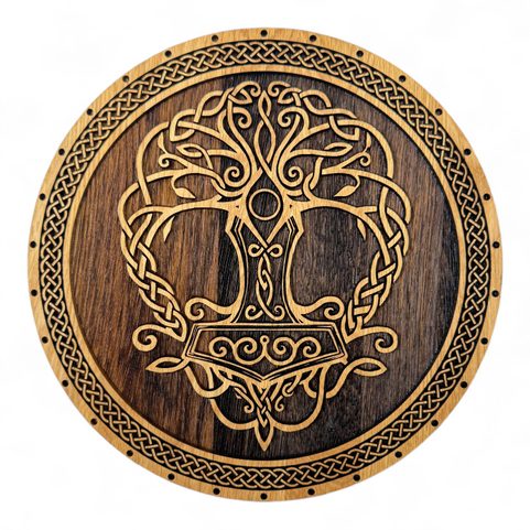 YGGDRASIL, DŘEVĚNÝ NÁSTĚNNÝ OBRAZ 32CM