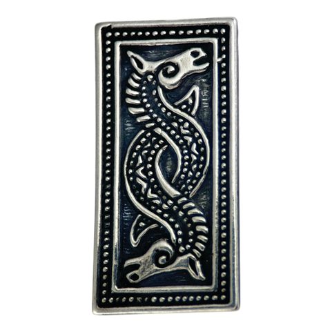 SLEIPNIR, OZDOBNÝ STŘÍBRNÝ OPASKOVÝ NÝTEK, AG 925