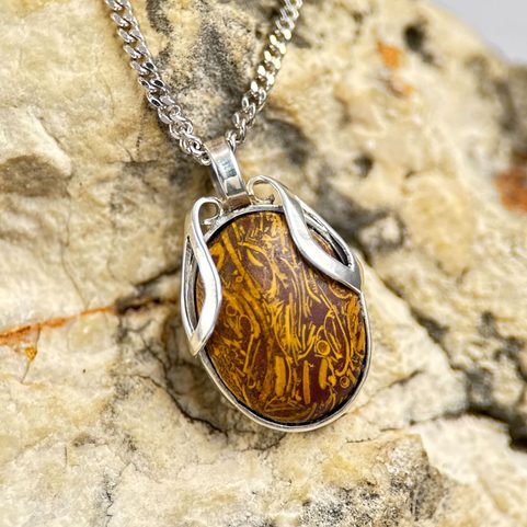 ARBOR VITAE, HADÍ JASPIS, STŘÍBRNÝ PŘÍVĚSEK, AG 925/1000