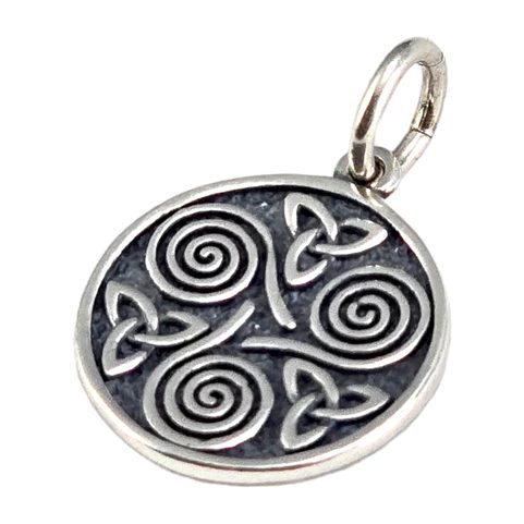 DRUIDSKÁ SPIRÁLA, TRISKEL STŘÍBRNÝ PŘÍVĚSEK, AG 925