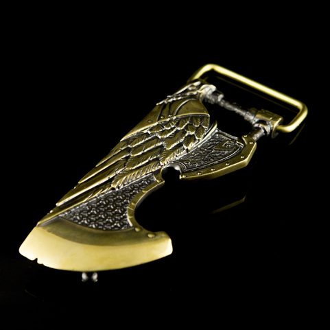 SEKERA BOHA SVAROGA, PŘEZKA NA OPASEK, MOSAZ