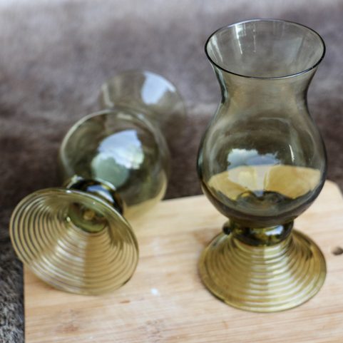 RUM SKLENIČKY, ZELENÉ LESNÍ SKLO SADA 2 KUSY