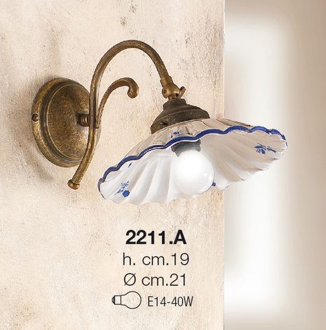 TIROLIA KERAMICKÉ NÁSTĚNNÉ SVÍTIDLO 2211-A