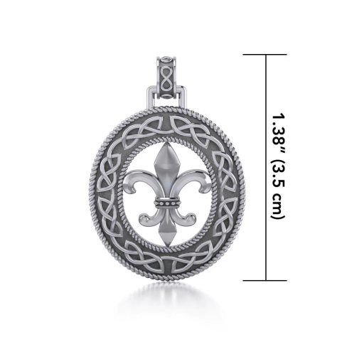 FLEUR DE LIS, V KELTSKÉM OVÁLU, STŘÍBRNÝ PŘÍVĚSEK, AG 925, 12 G