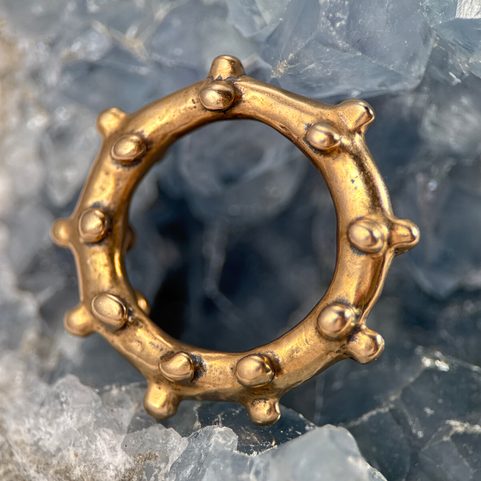 KELTSKÝ AMULET, OZUBENÉ KOLO, LOŠÁNKY, BRONZ