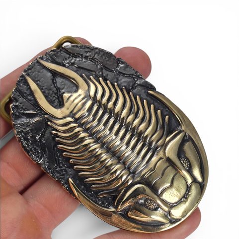 TRILOBIT, SPONA NA OPASEK, MOSAZ