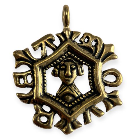 STŘEDOVĚKÝ AMULET LÁSKY - BRONZOVÝ PŘÍVĚSEK
