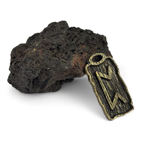 PERTHRO - RUNOVÝ AMULET ZINEK STAROMOSAZ