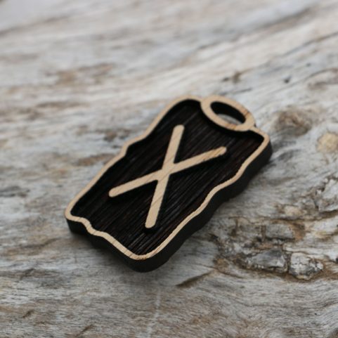 GEBO - RUNOVÝ AMULET DŘEVĚNÝ