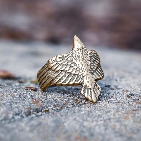 CORVUS, VRÁNA, PRSTEN, BRONZ