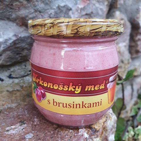 KRKONOŠSKÝ MED S BRUSINKAMI 240G