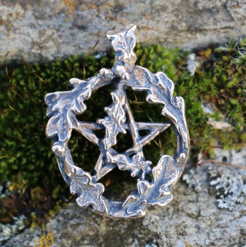 DUBOVÝ PENTAGRAM, PŘÍVĚŠEK, BRONZ