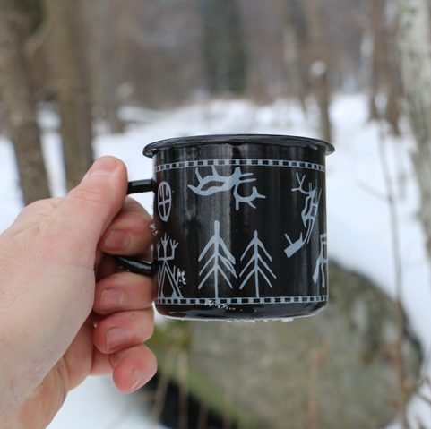 SÁMI LAPONSKÝ PLECHÁČEK, SMALTOVANÝ HRNEK