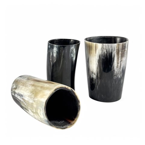 POHÁR Z ROHU 10 CM - LEŠTĚNÝ