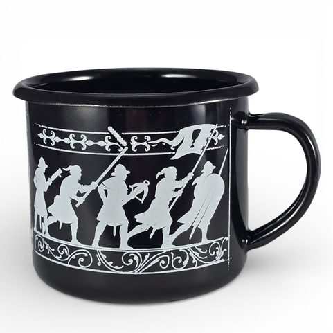 JAN ŽIŽKA, PLECHÁČEK, SMALTOVANÝ HRNEK