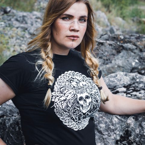 LADY DEATH, DÁMSKÉ TRIČKO ČERNÉ, DRUIDSKÁ KOLEKCE