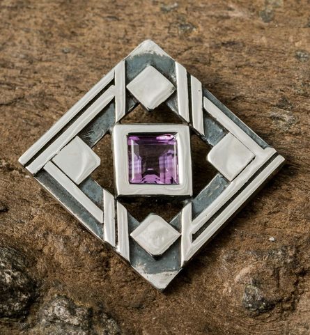 ACANTHA, STŘÍBRNÝ PŘÍVĚSEK S AMETYSTEM, AG 925