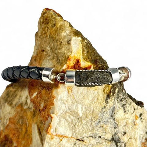 MOLDAU ARMBAND, MOLDAVIT UND SILBER AG 925/1000
