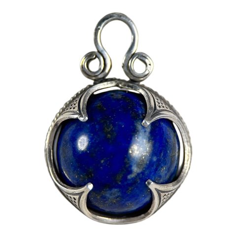 LAPIS LAZULI, VIKINSKÝ STŘÍBRNÝ PŘÍVĚSEK, GOTLAND, AG 925