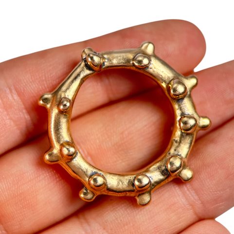 KELTSKÝ AMULET, OZUBENÉ KOLO, LOŠÁNKY, BRONZ