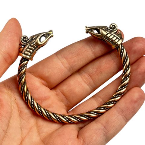 DREKI, VIKINSKÝ DRAK, NÁRAMEK, BRONZ