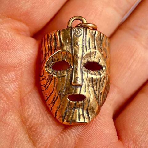 ŠAMANSKÁ MASKA, PŘÍVĚŠEK BRONZ