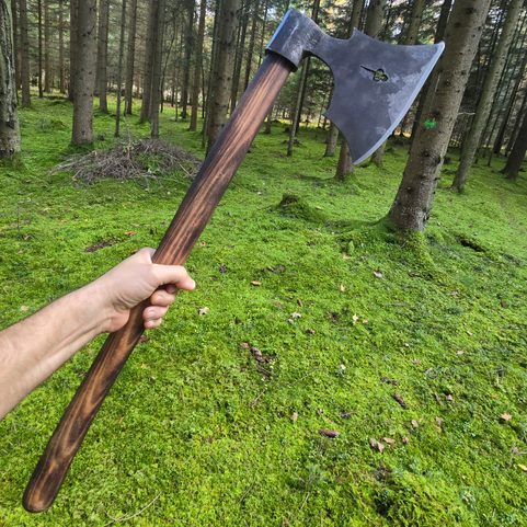 KUTTENBERG, HUSITSKÁ STŘEDOVĚKÁ SEKERA XV. STOLETÍ, REPLIKA ČECHY