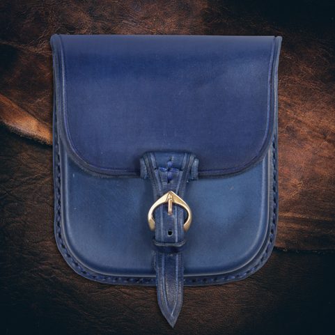 GENTLEMAN, KOŽENÁ BRAŠNA - MODRÁ