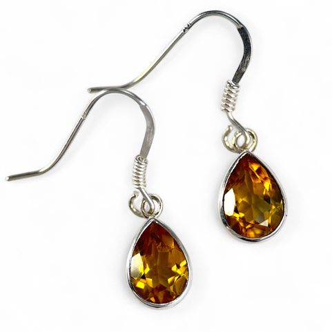 RUTH, STŘÍBRNÉ NÁUŠNICE, CITRÍN, AG 925/1000