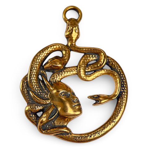 MEDUSA, ANTICKÝ TALISMAN, BRONZ