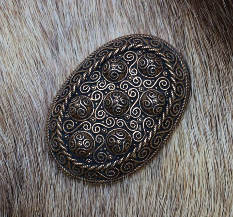 VIKINSKÁ ŽELVÍ BROŽ, HEDEBY, BRONZ - PÁR