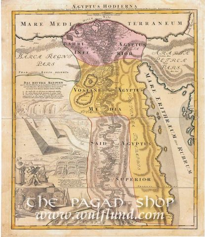 EGYPT, HOMAN, HISTORICKÁ MAPA, FAKSIMILE