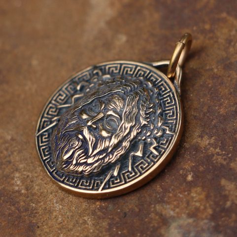 ZEUS, ŘECKÝ BŮH, PŘÍVĚŠEK BRONZ