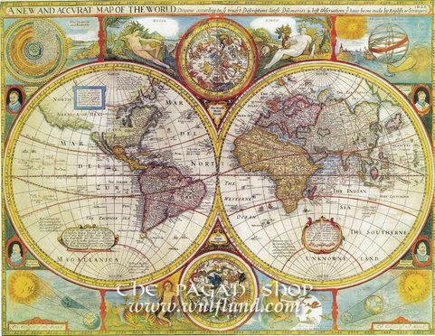 A NEW AND ACCURAT MAP OF THE WORLD 1626, HISTORICKÁ MAPA, FAKSIMILE