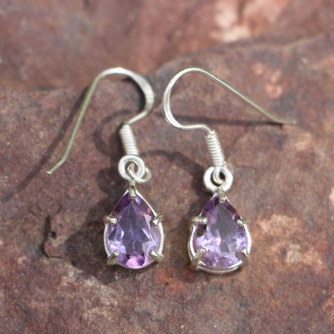 SINOPE STŘÍBRNÉ NÁUŠNICE S AMETYSTEM, AG 925