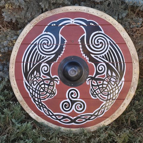 VIKINGSKÝ ŠTÍT, HUGINN A MUNINN 80CM