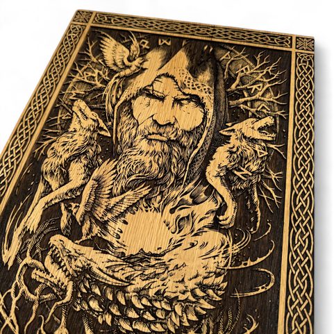 ODIN, NÁSTĚNNÁ DEKORACE, DŘEVO 32X46CM