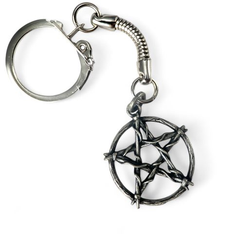 PENTAGRAM KLÍČENKA, ZINEK STAROSTŘÍBRO