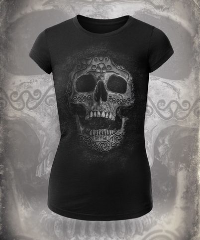 CELTIC SKULL TRIČKO ČB DÁMSKÉ