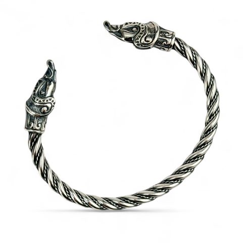 MIDGARDSORMR, VIKINGSKÝ STŘÍBRNÝ NÁRAMEK, AG 925