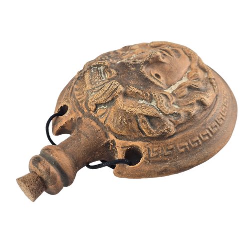 MEDUSA, ŘÍMSKÁ KERAMICKÁ AMPULKA