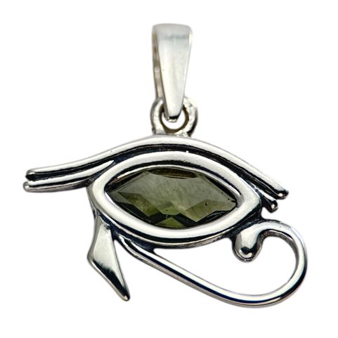 HOROVO OKO STŘÍBRNÝ PŘÍVĚSEK S VLTAVÍNEM, AG 925