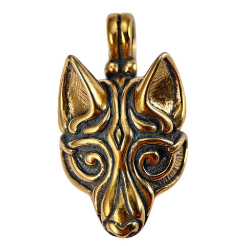 FENRIR, VIKINSKÝ VLK, PŘÍVĚSEK, BRONZ, VĚTŠÍ