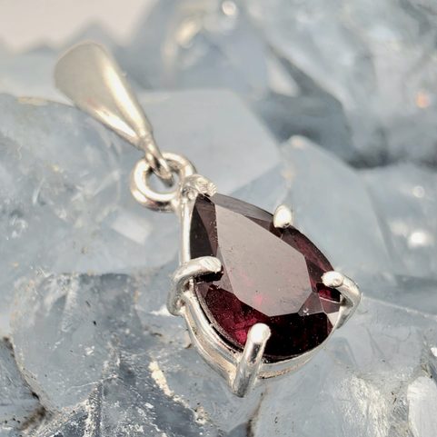 ADRIANNA SILVER PENDANT WITH GLASS, 925 SILVER