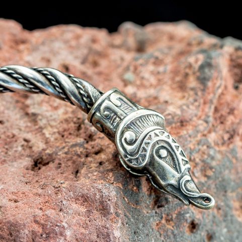 MIDGARDSORMR, VIKINGSKÝ STŘÍBRNÝ NÁRAMEK, AG 925