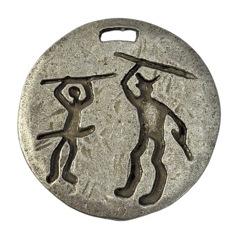 VÁLEČNÍCI, VÁLEČNICKÝ AMULET, SKALNÍ RYTINA TANUM, ŠVÉDSKO, ZINEK